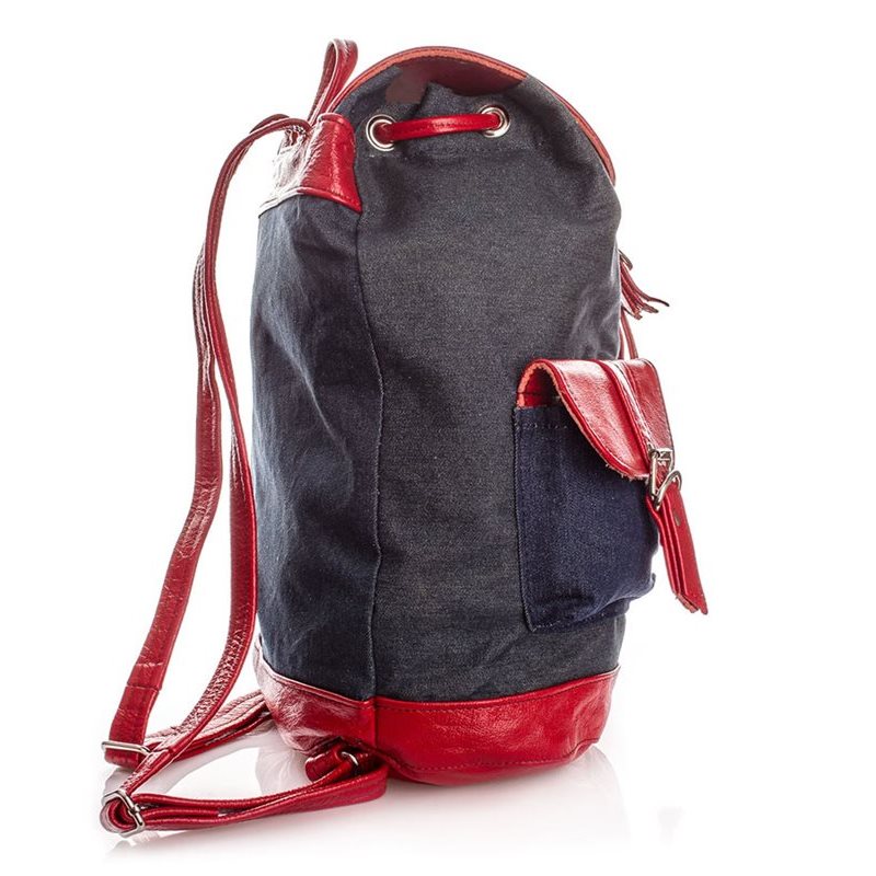 Plecak Skórzany Vintage Czerwony