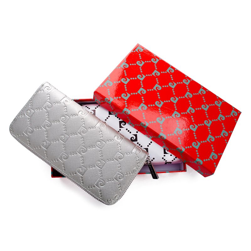 Portfel damski Pierre Cardin srebrny na prezent