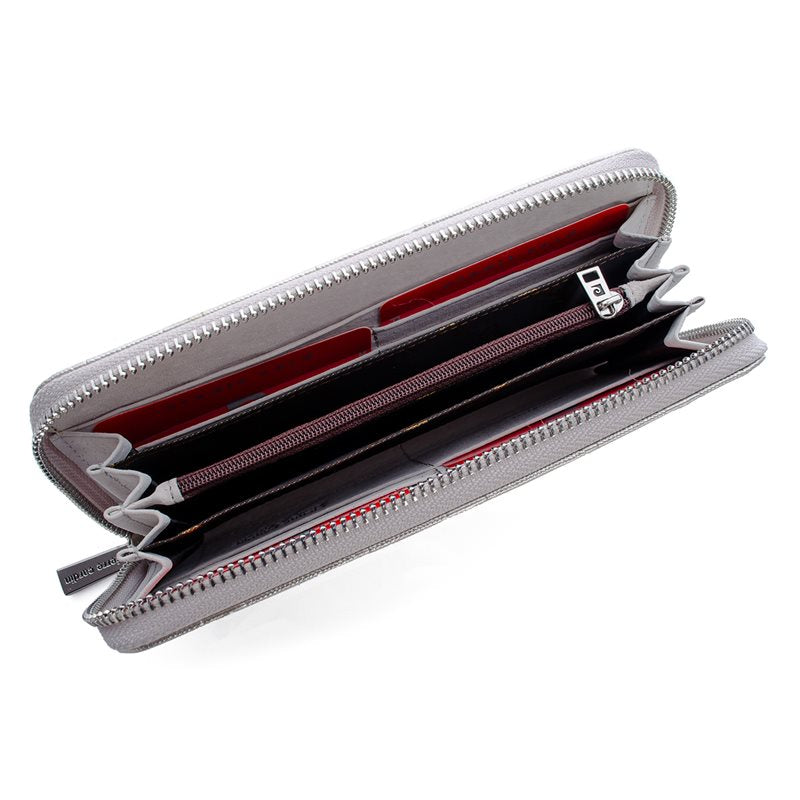 Portfel damski Pierre Cardin srebrny na prezent