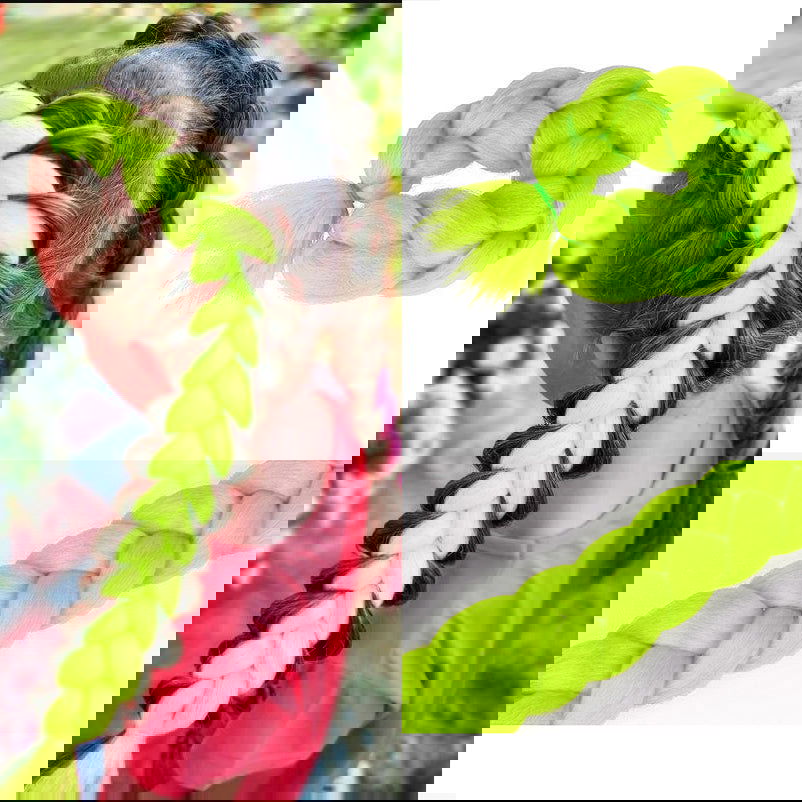 Włosy syntetyczne warkocz jednokolorowy