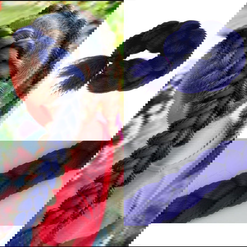 Włosy syntetyczne warkocz jednokolorowy