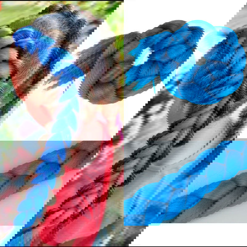 Włosy syntetyczne warkocz jednokolorowy