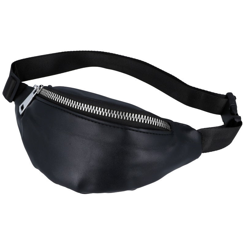 BUCKLE BAG czarno-srebrna nerka damska ekoskóra 76-114 MORAMO