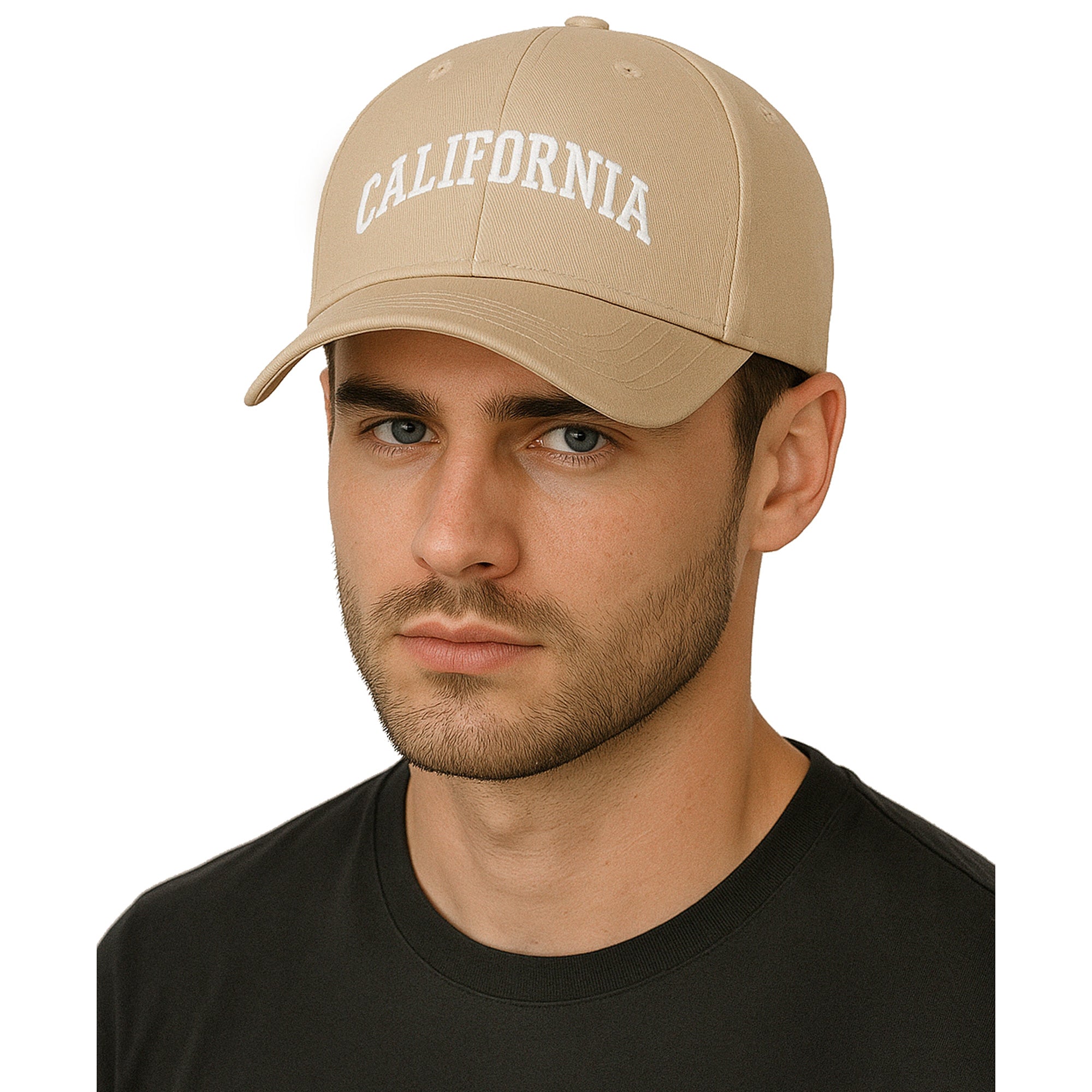 CALIFORNIA beżowa bawełniana czapka z daszkiem unisex MORAMO