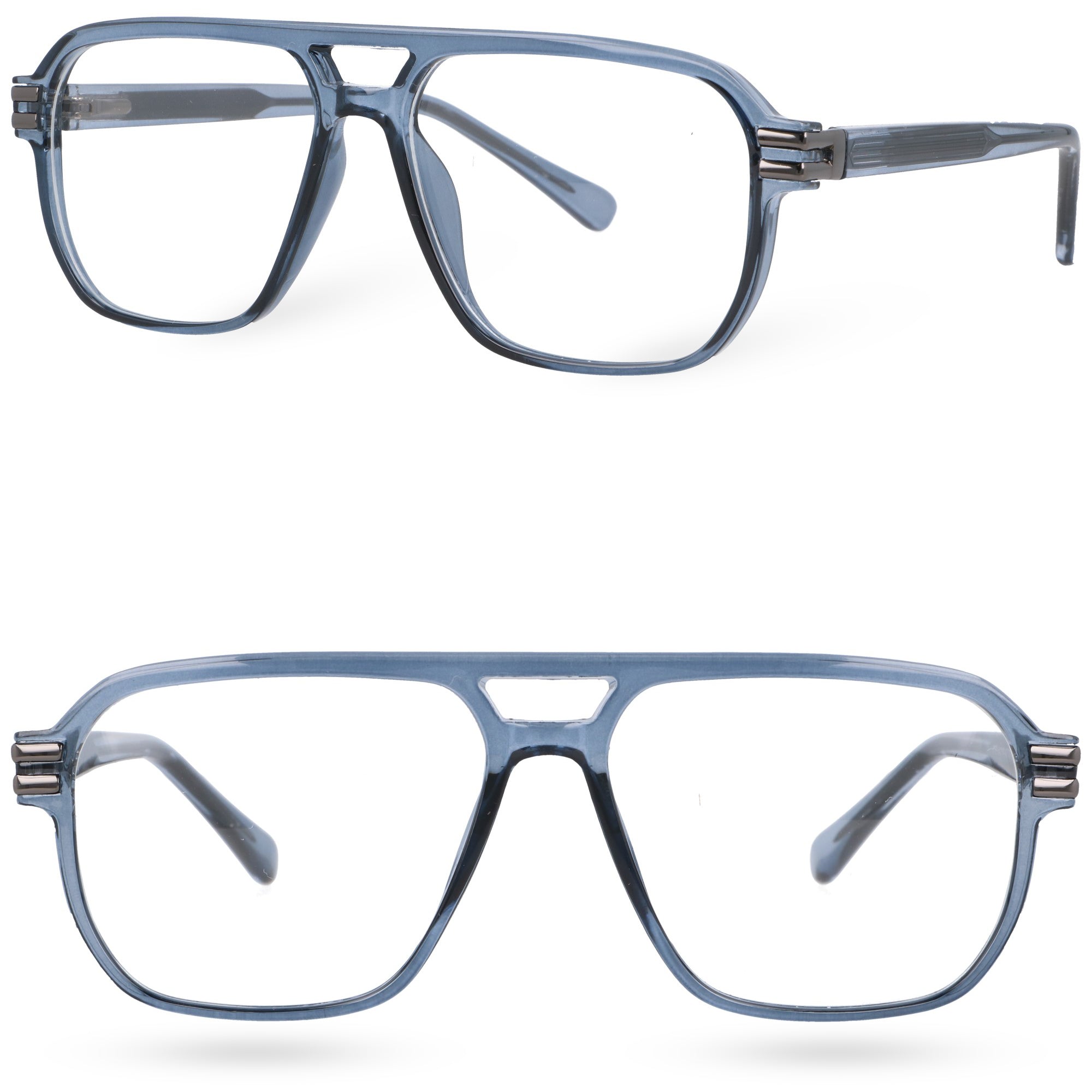 CHILLFRAME niebieskie męskie okulary zerówki blue light MORAMO