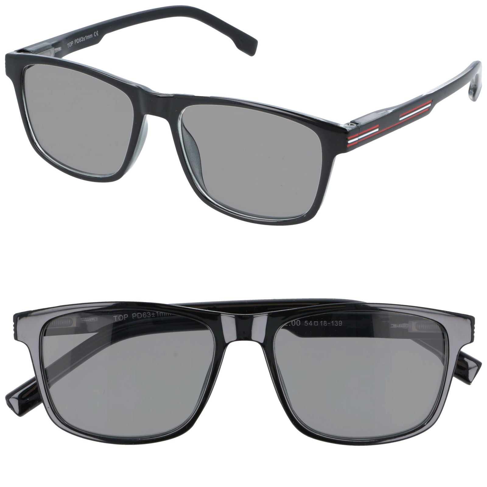 CHROMASHIFT czarne okulary korekcyjne fotochromowe unisex MORAMO