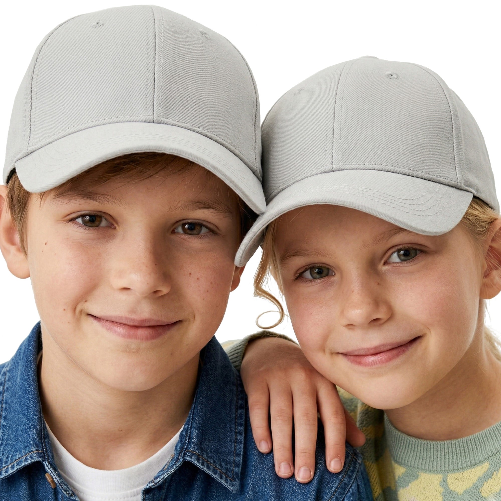 CLASSIC KIDS szara bawełniana czapka dziecięca z daszkiem MORAMO