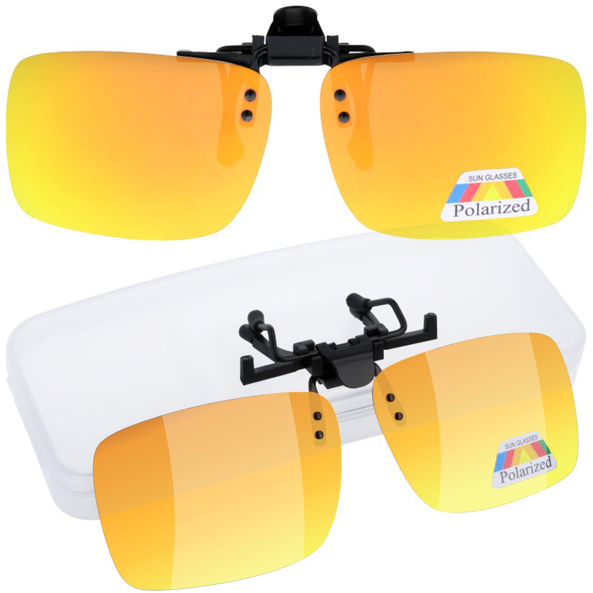 DANE nakładki polaryzacyjne gold-orange na okulary MORAMO