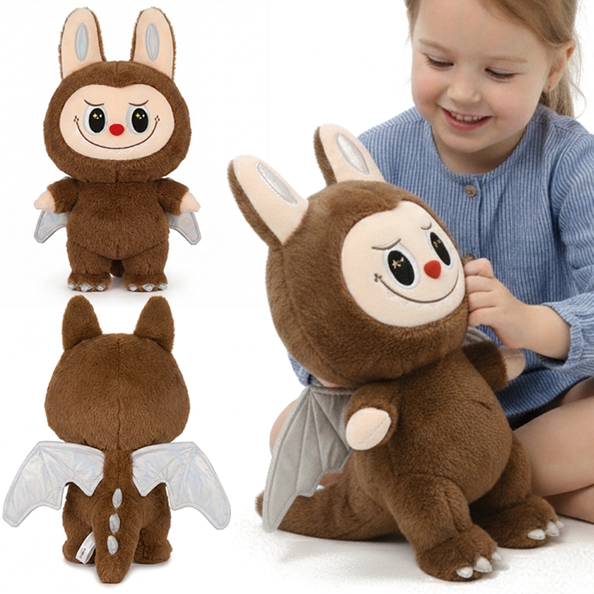 DRAKO brązowy pluszowy smok maskotka 45cm MORAMO