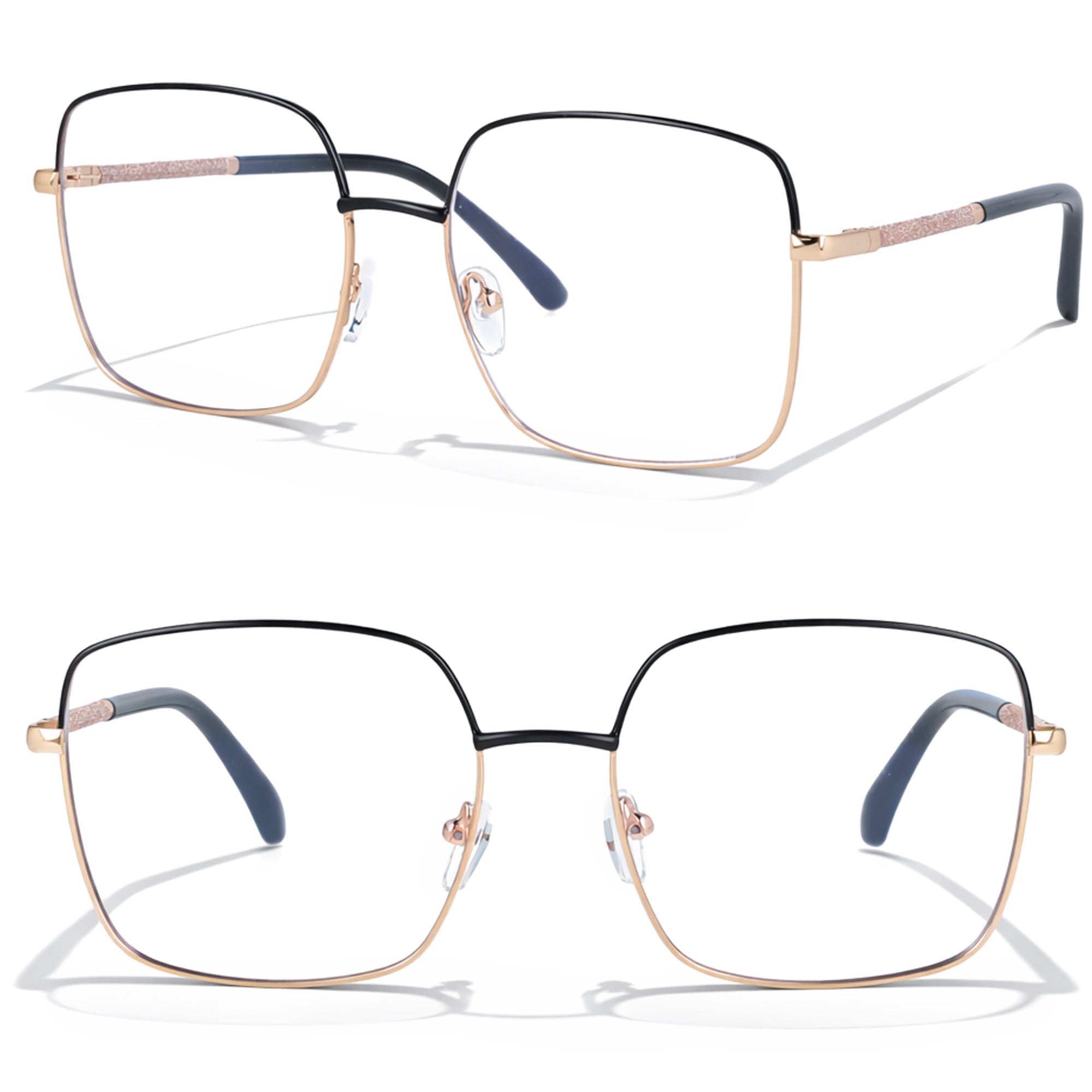 LARGE LUXE czarne damskie okulary blue light MORAMO