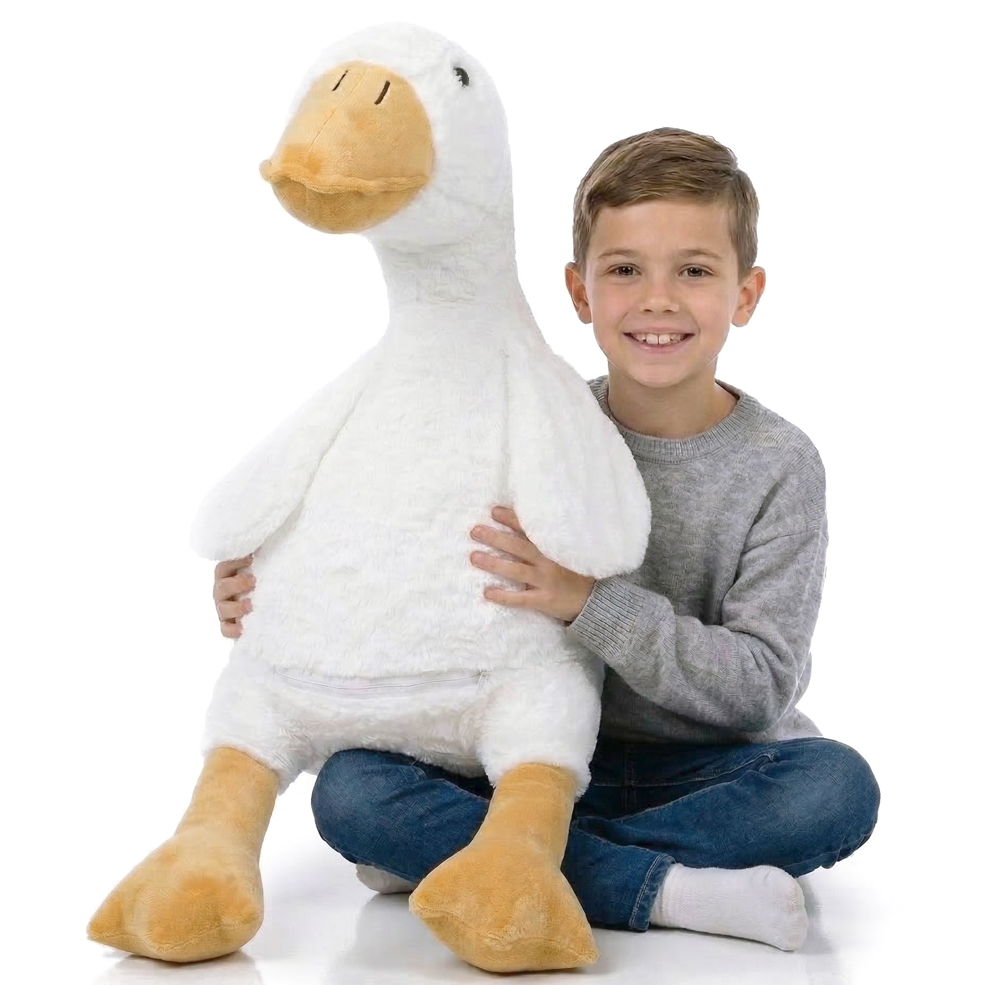 LULU biała gąska pluszak maskotka 90cm MORAMO