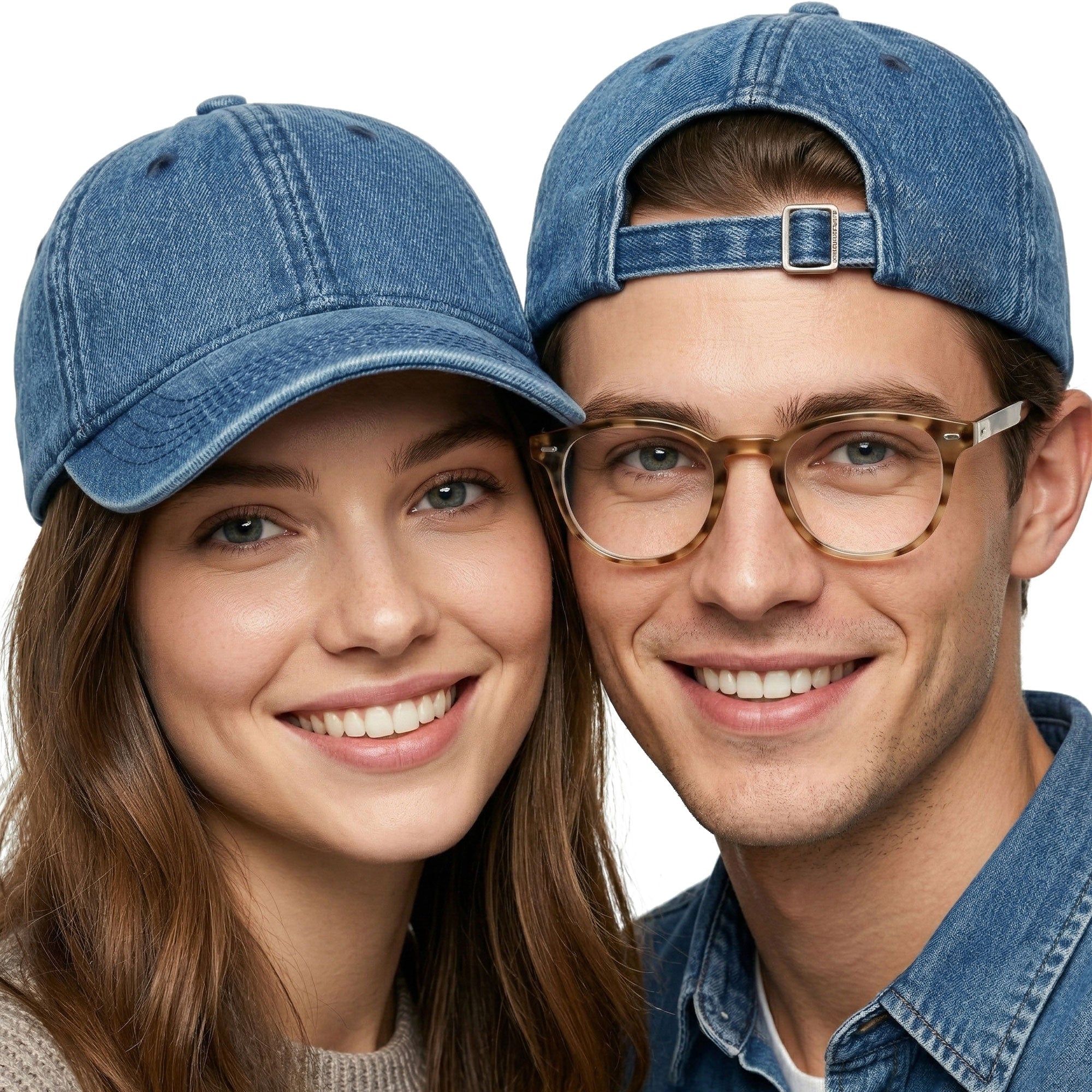 NEXO regulowana czapka bejsbolówka jeans blue MORAMO