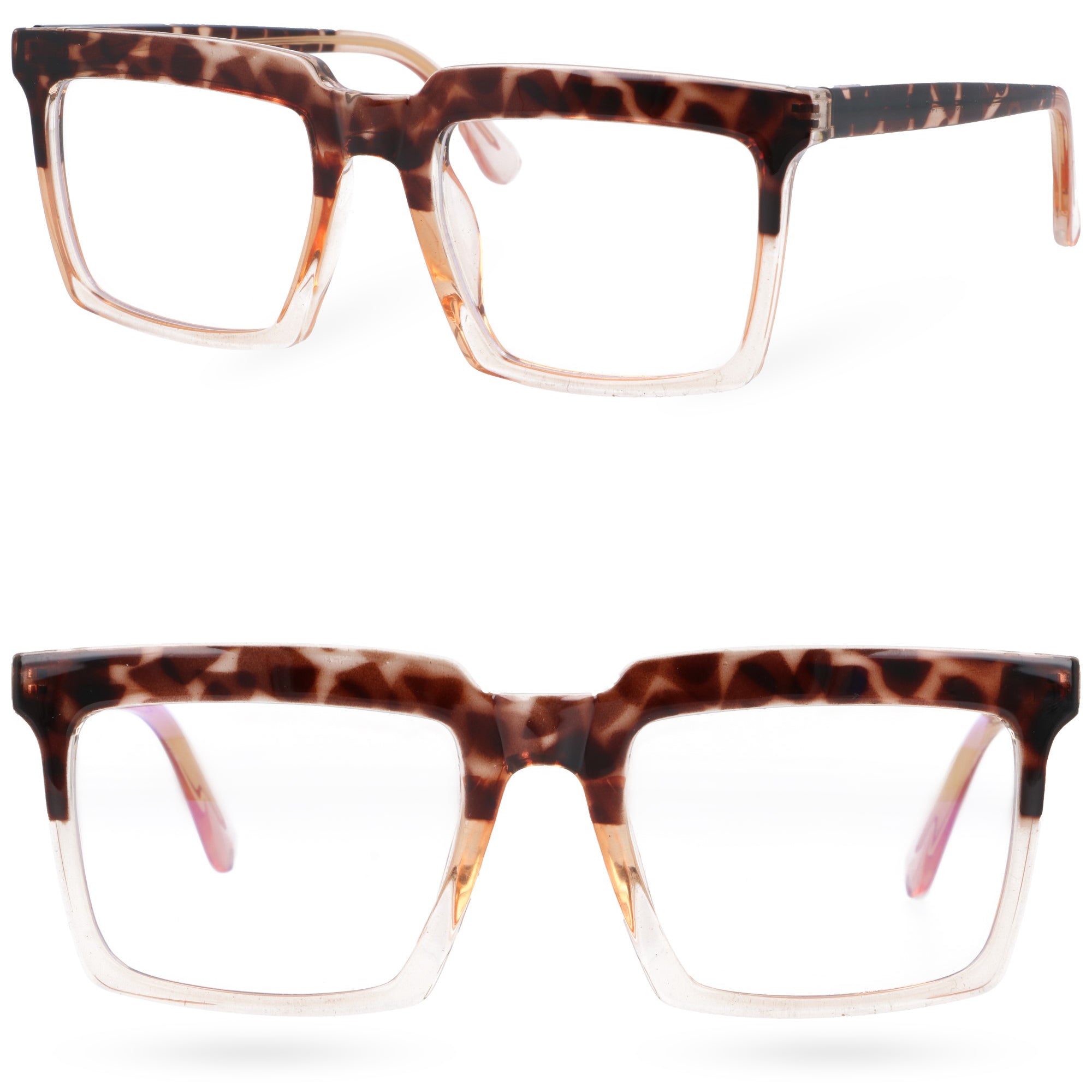 PANTHER brązowe damskie okulary zerówki blue light MORAMO