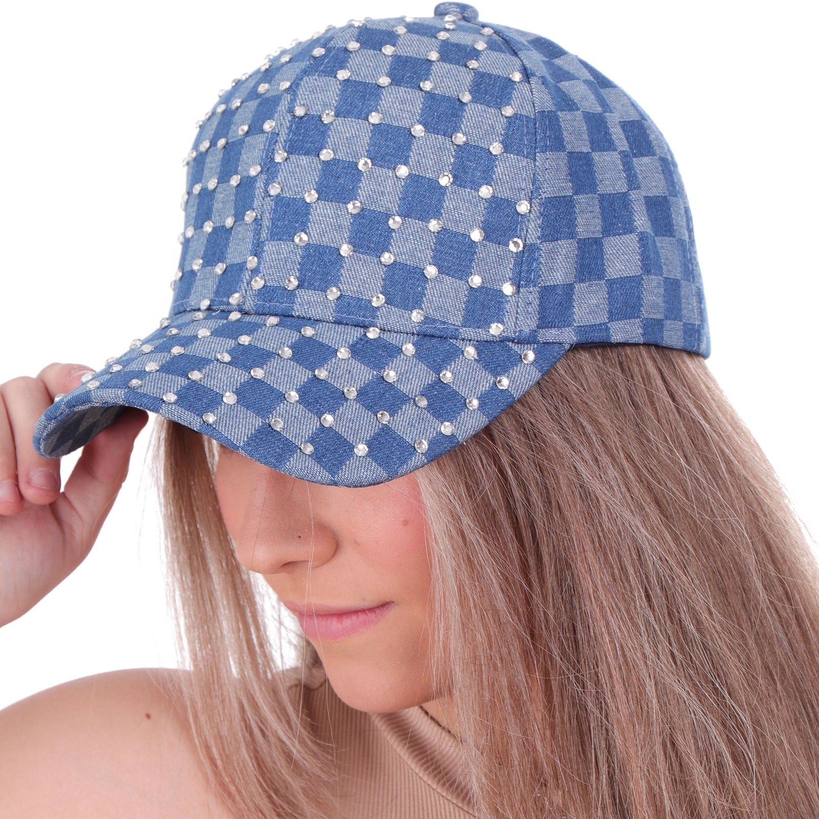 PLAID CAP damska czapka z daszkiem w kratkę MORAMO