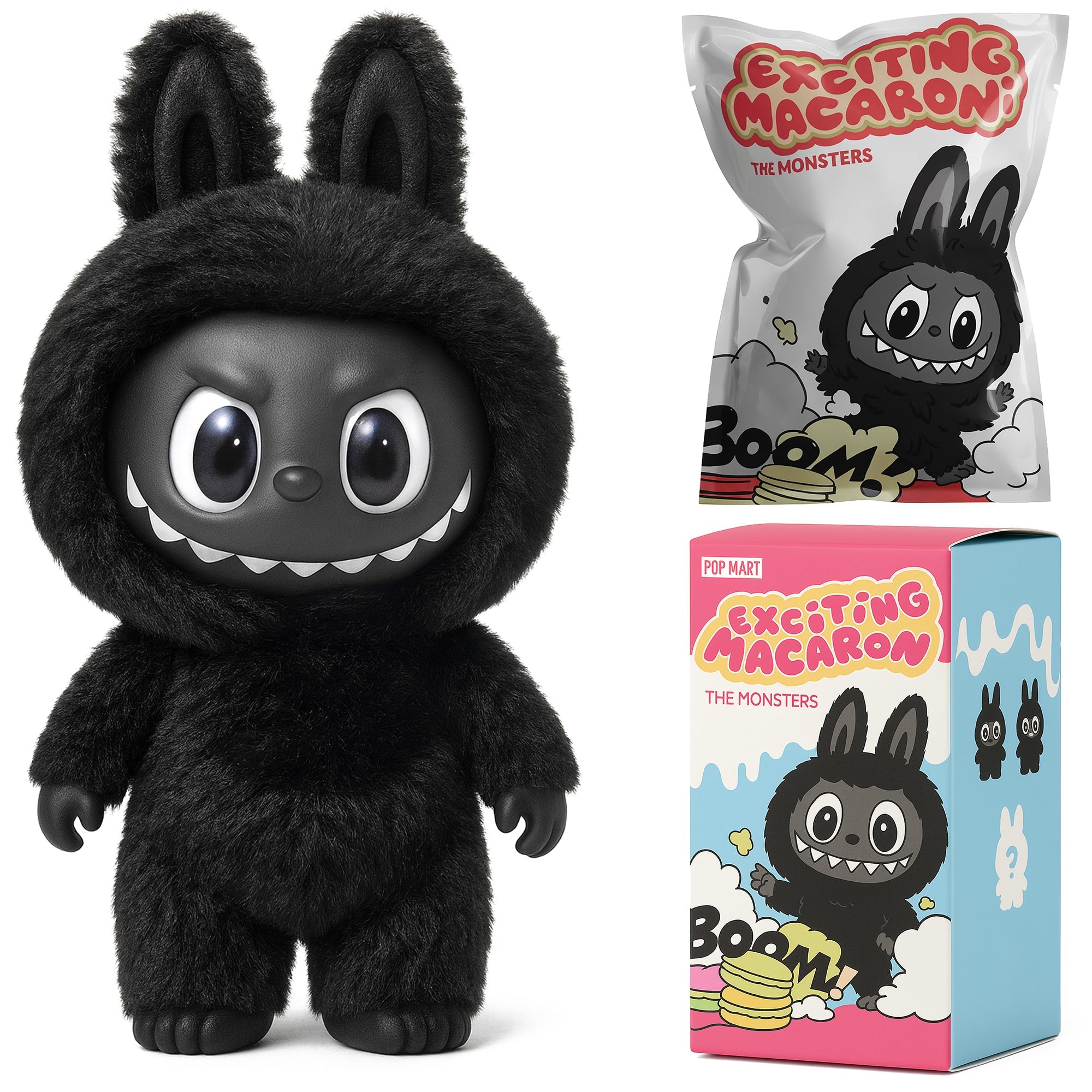 THE MONSTERS czarna pluszowa maskotka brelok 17 cm MORAMO
