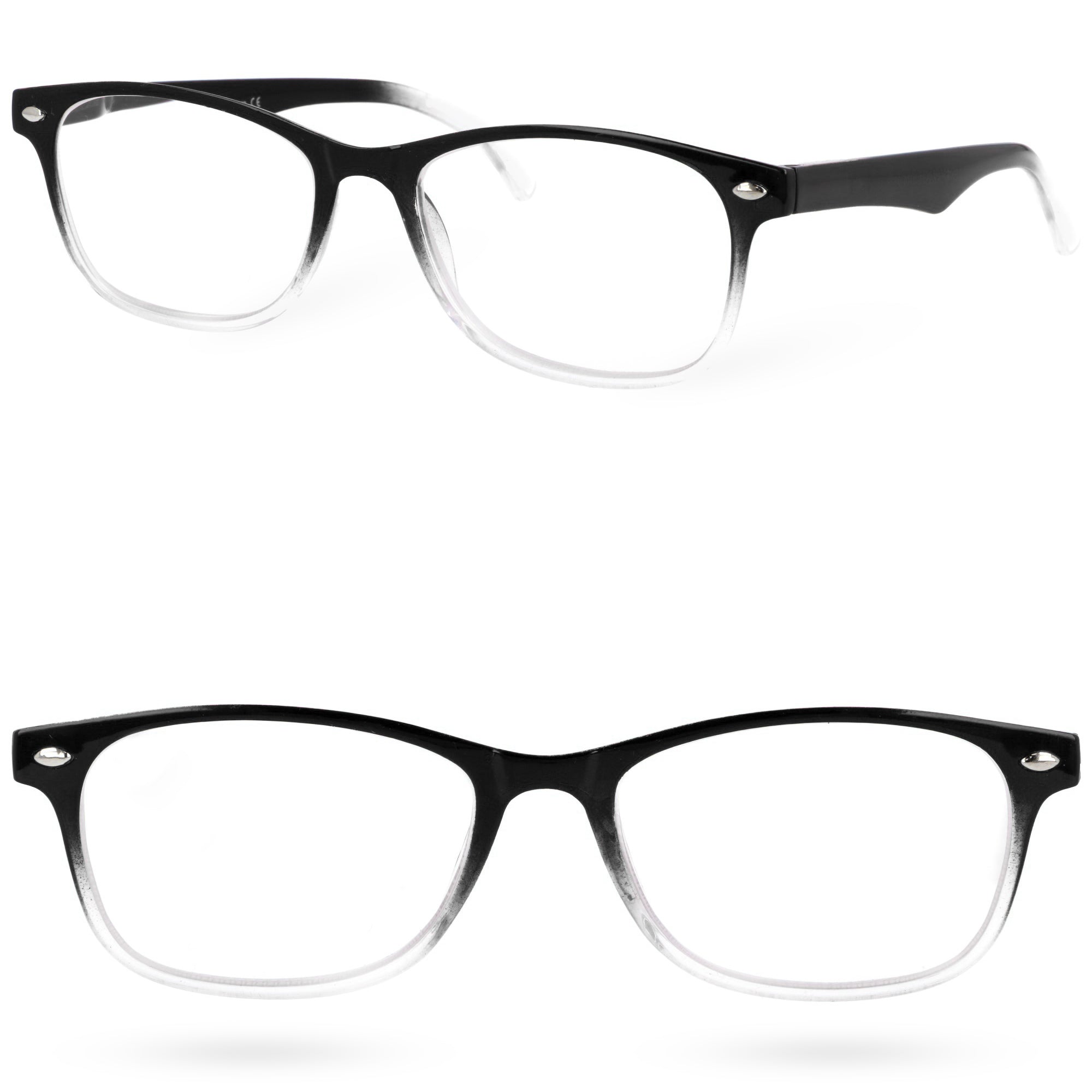 TRANSLUCE czarne okulary korekcyjne do czytania unisex MORAMO