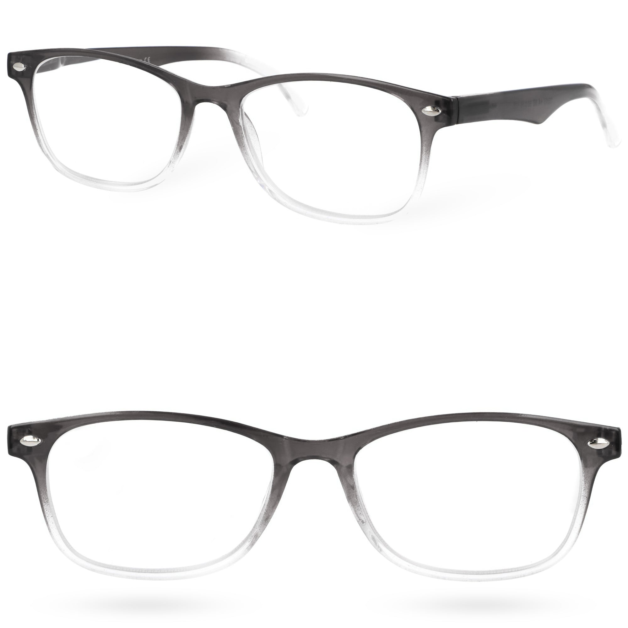TRANSLUCE szare okulary korekcyjne do czytania unisex MORAMO