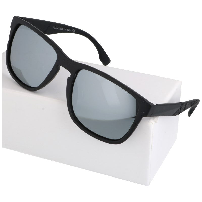 VOSIP SILVER czarne okulary przeciwsłoneczne wayfarer MORAMO