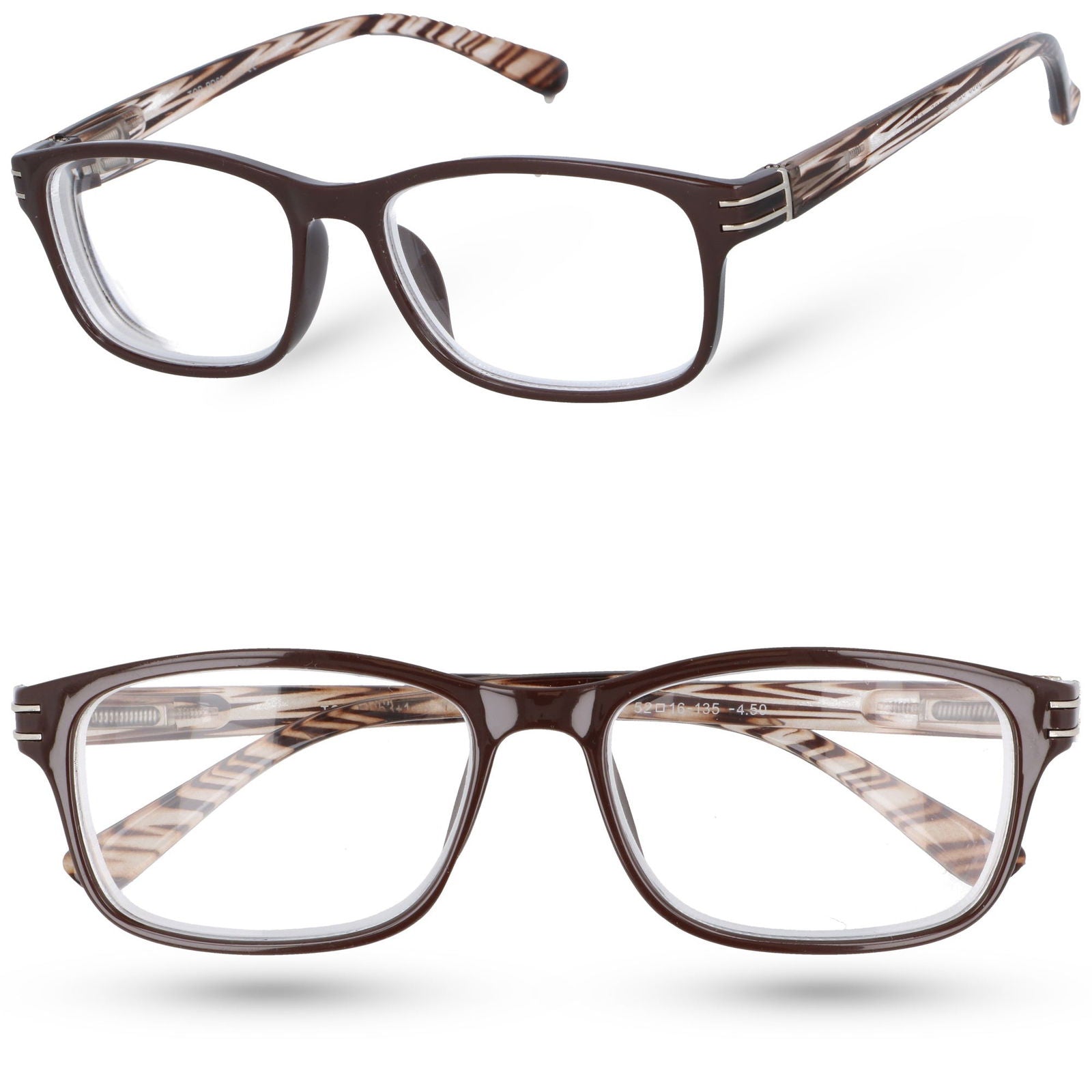 ZOOM-VISION brązowe okulary korekcyjne do czytania MORAMO