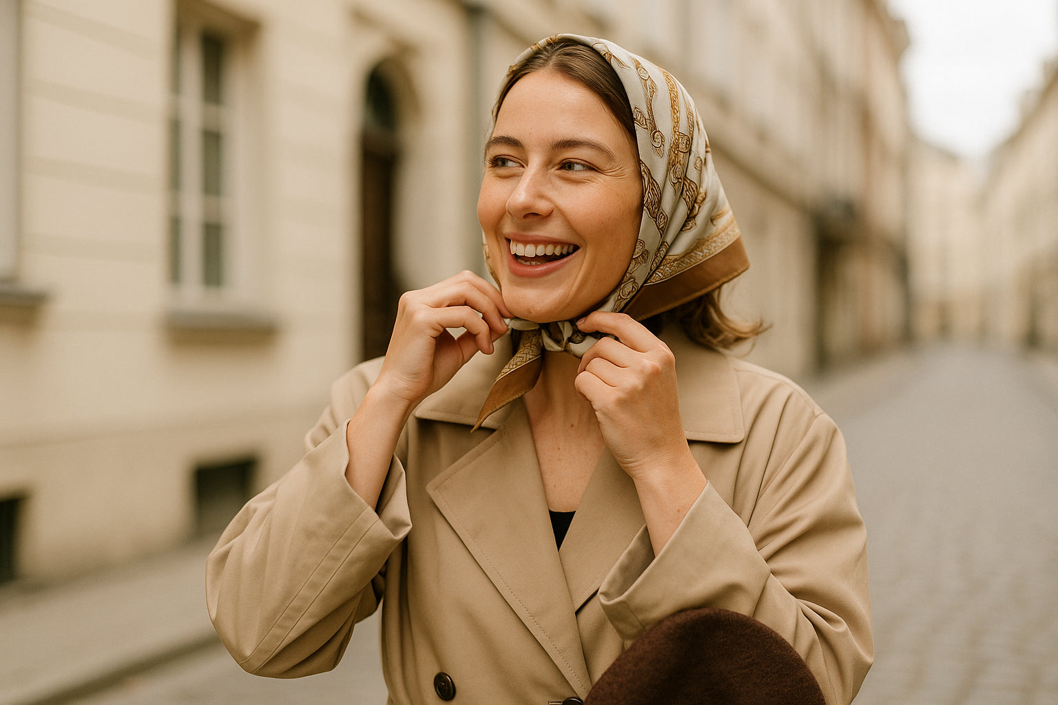 Wiązanie chusty na głowie