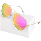 Okulary AVIATOR PINK MIRROR