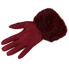 Rękawiczki WINTER FUR TOUCH BURGUNDY