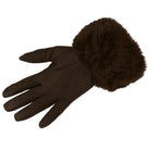 Rękawiczki WINTER FUR TOUCH DARK BROWN