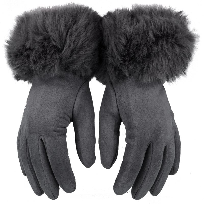 Rękawiczki WINTER FUR TOUCH GRAY