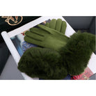 Rękawiczki WINTER FUR TOUCH GREEN