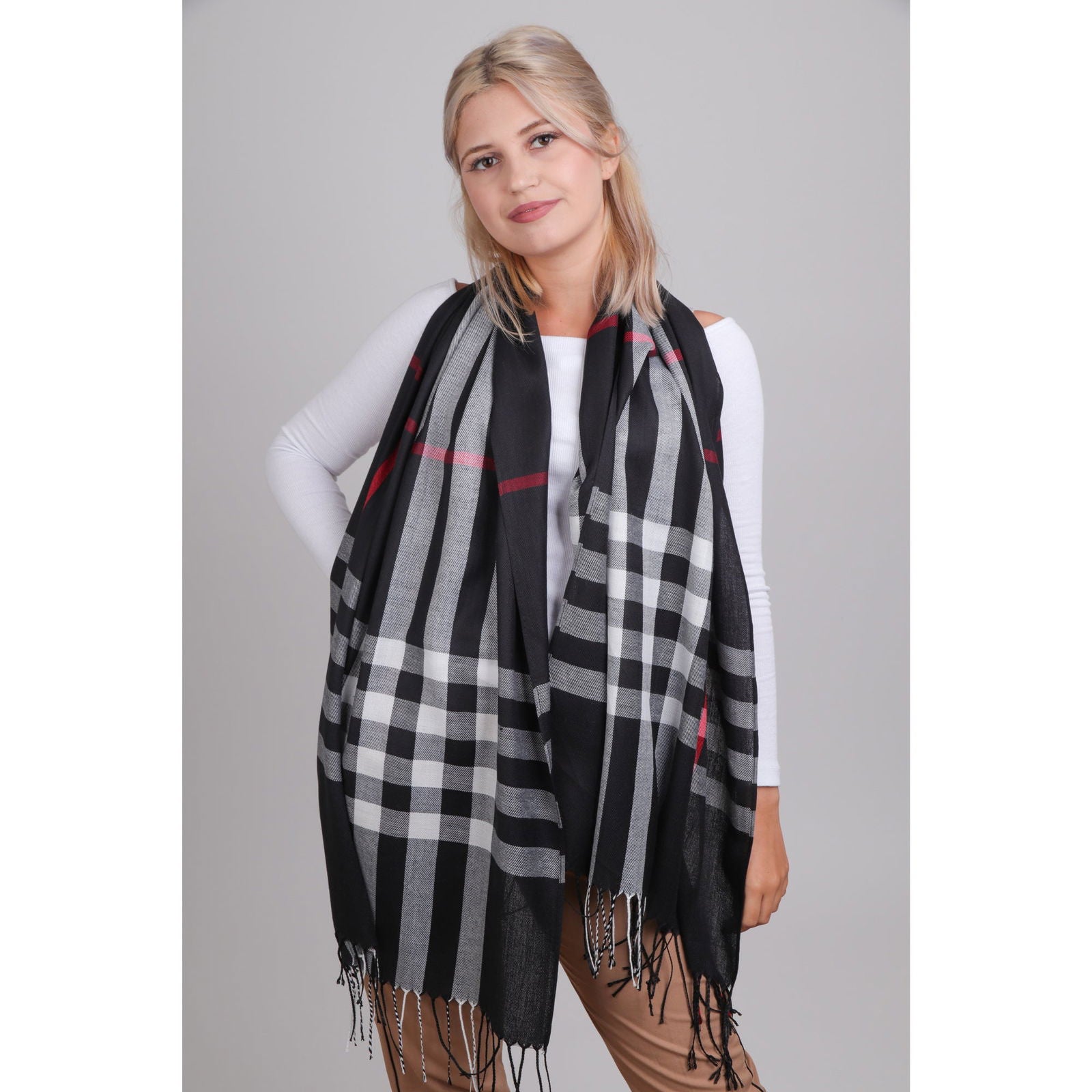 Szal BRITISH PLAID BLACK