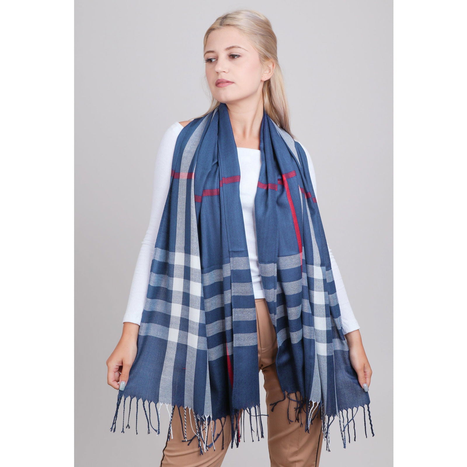 Szal BRITISH PLAID BLUE