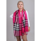 Szal BRITISH PLAID FUCHSIA