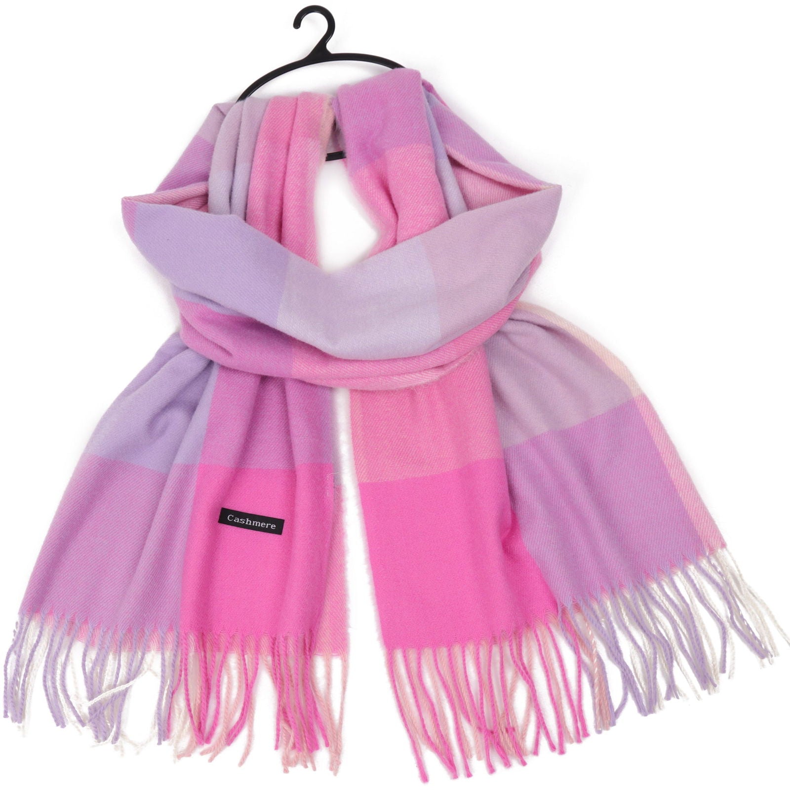 Szal GLEN PLAID PASHMINA pink