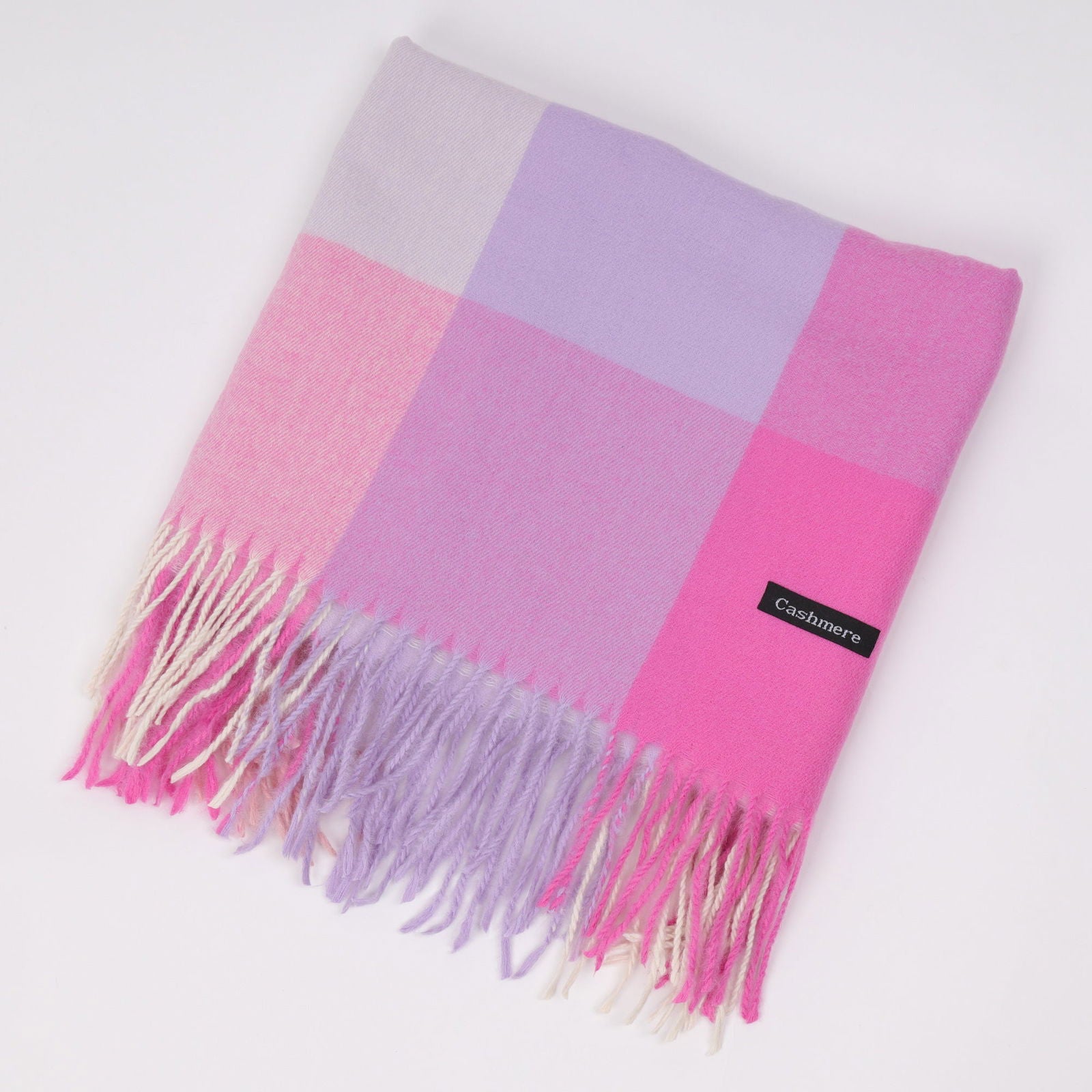 Szal GLEN PLAID PASHMINA pink