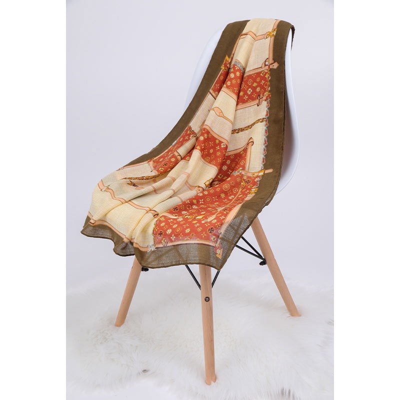 Szal VINTAGE EQUESTRIAN BROWN