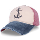ANCHOR NAVY czapka z daszkiem niebieska bawełniana unisex MORAMO