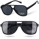AVIATOR BOUND czarne męskie okulary pilotki polaryzacyjne MORAMO