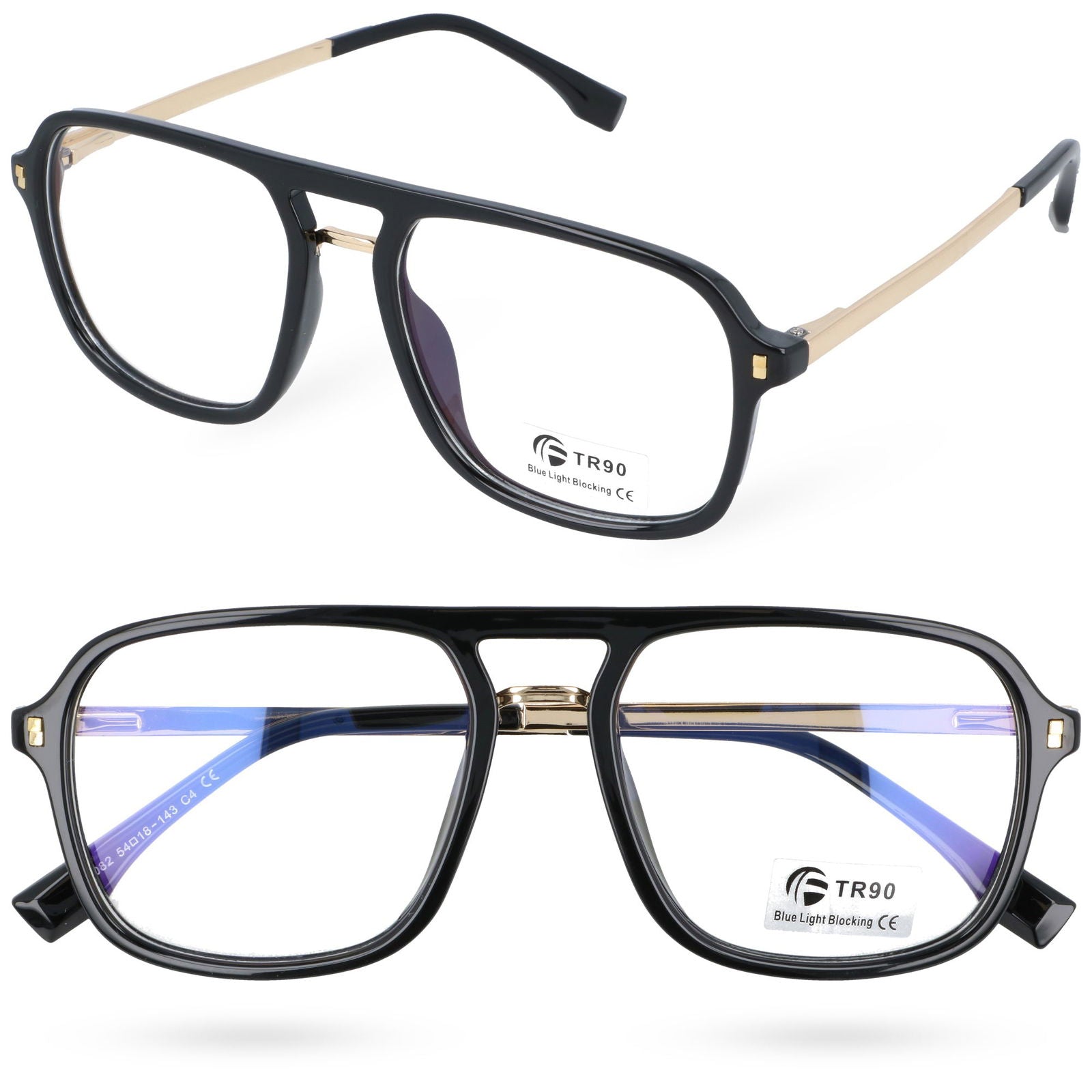 BIG BOSS okulary zerówki pilotki unisex antyrefleks MORAMO