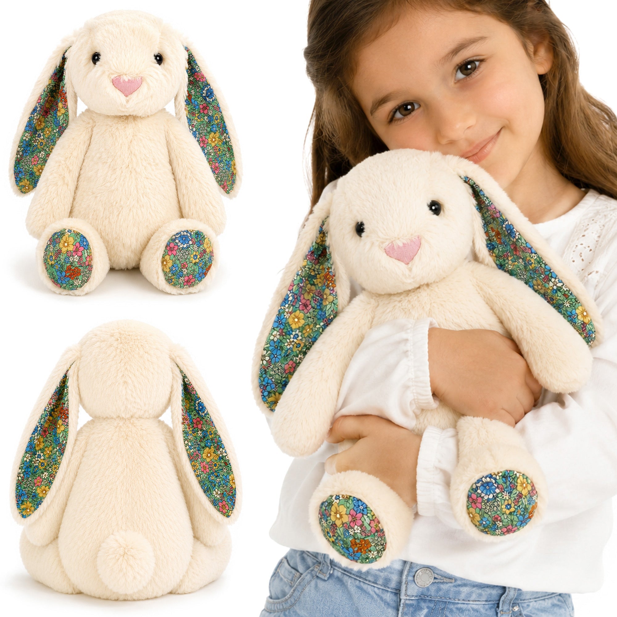 BLOSSOM maskotka przytulanka króliczek beżowy 40cm MORAMO