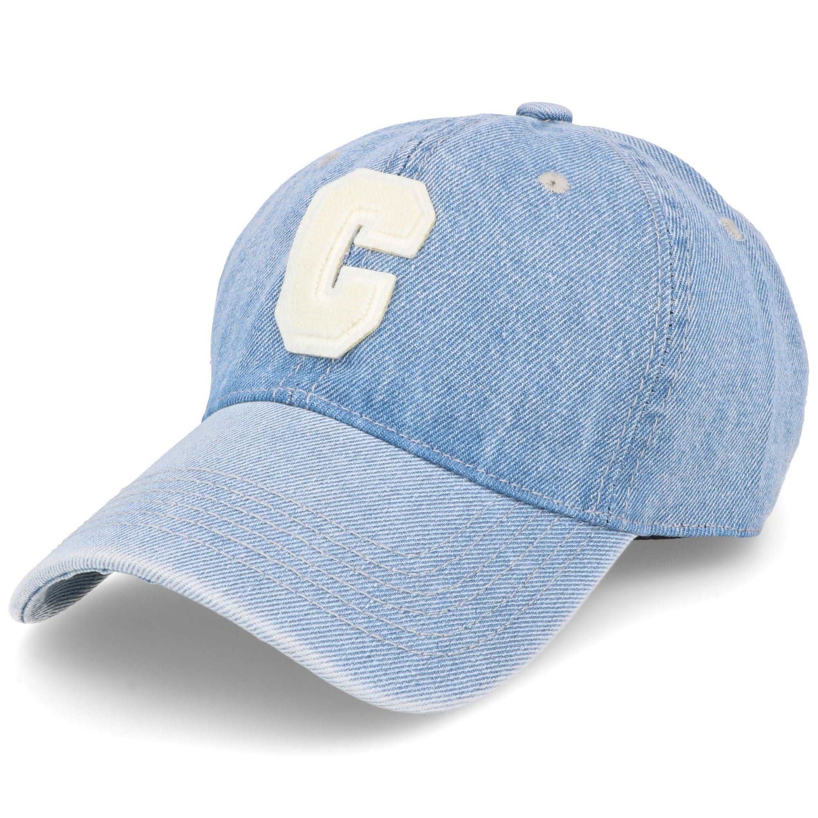 C-BLUE jeansowa niebieska czapka z daszkiem unisex MORAMO