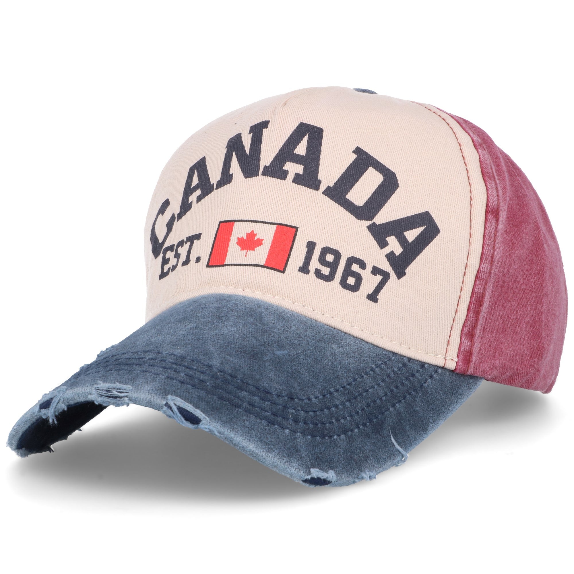 CANADA czapka z daszkiem niebieska bawełniana unisex MORAMO