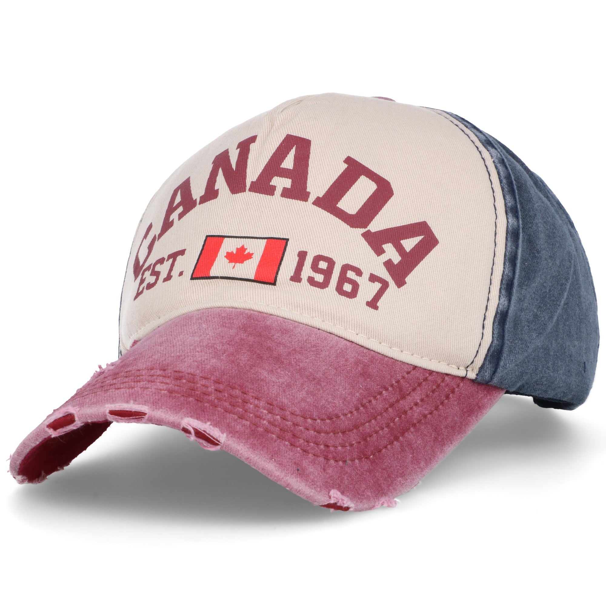 CANADA RED czapka z daszkiem niebieska bawełniana MORAMO