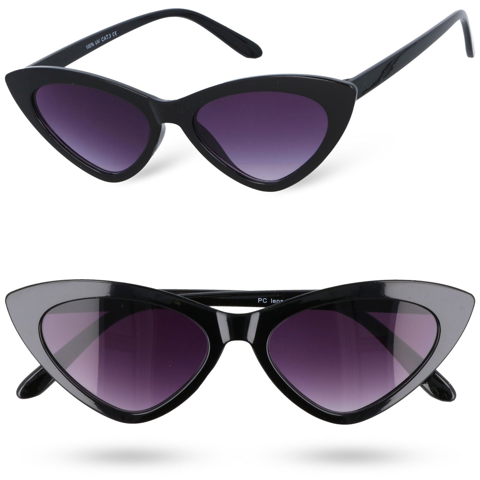 CATEYE czarne okulary przeciwsłoneczne kocie oczy MORAMO