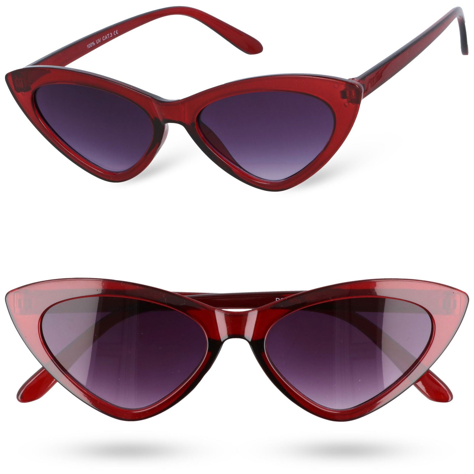 CATEYE VINO czerwone damskie okulary przeciwsłoneczne MORAMO