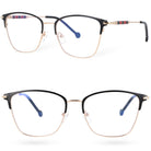 CLASSIC czarne okulary zerówki damskie blue light MORAMO