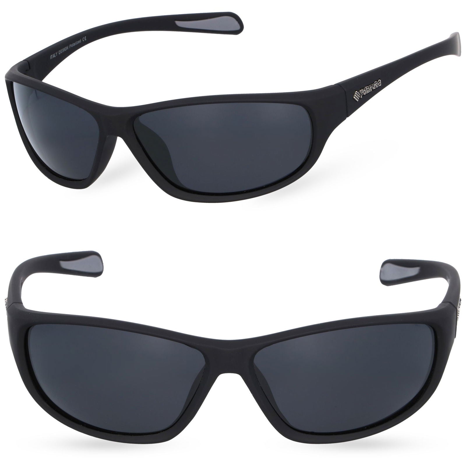 DYNAMICVIEW czarne sportowe okulary polaryzacyjne unisex MORAMO