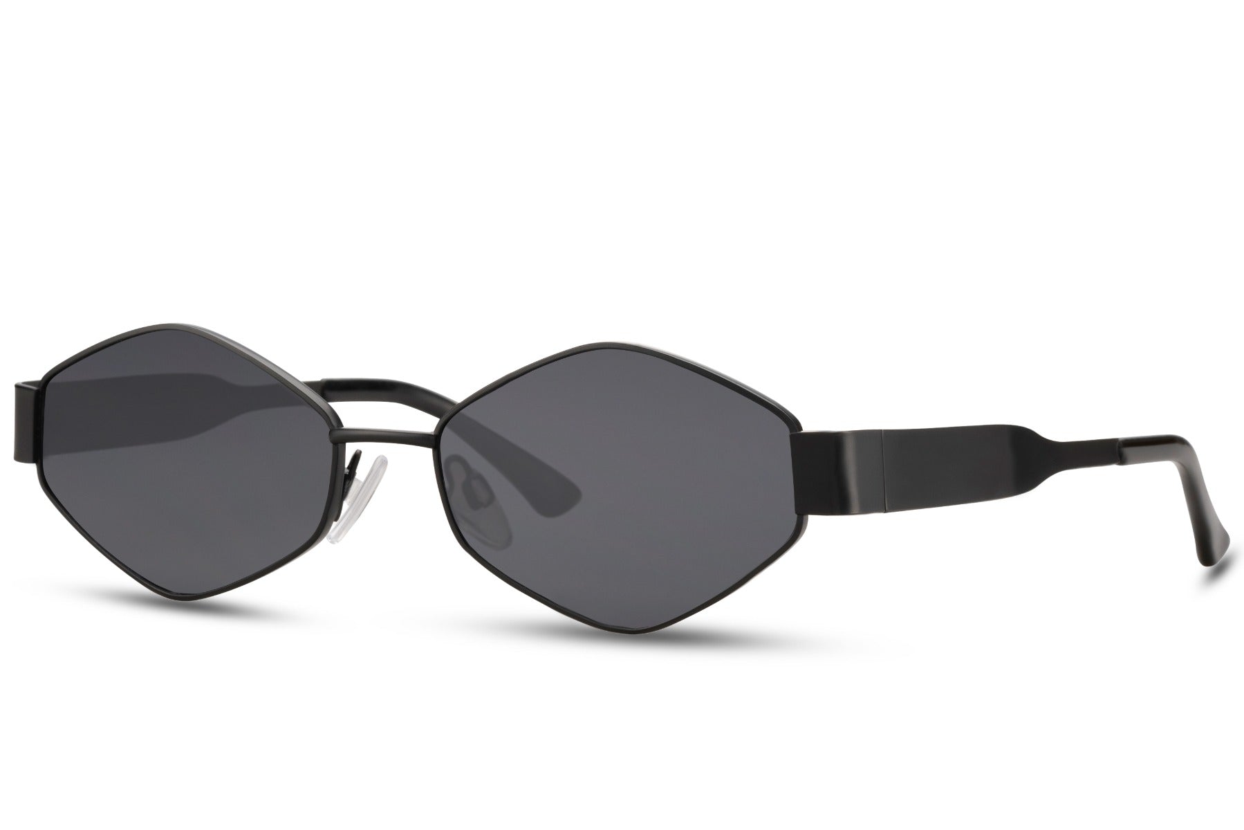 ELLIS BLACK czarne metalowe okulary przeciwsłoneczne MORAMO