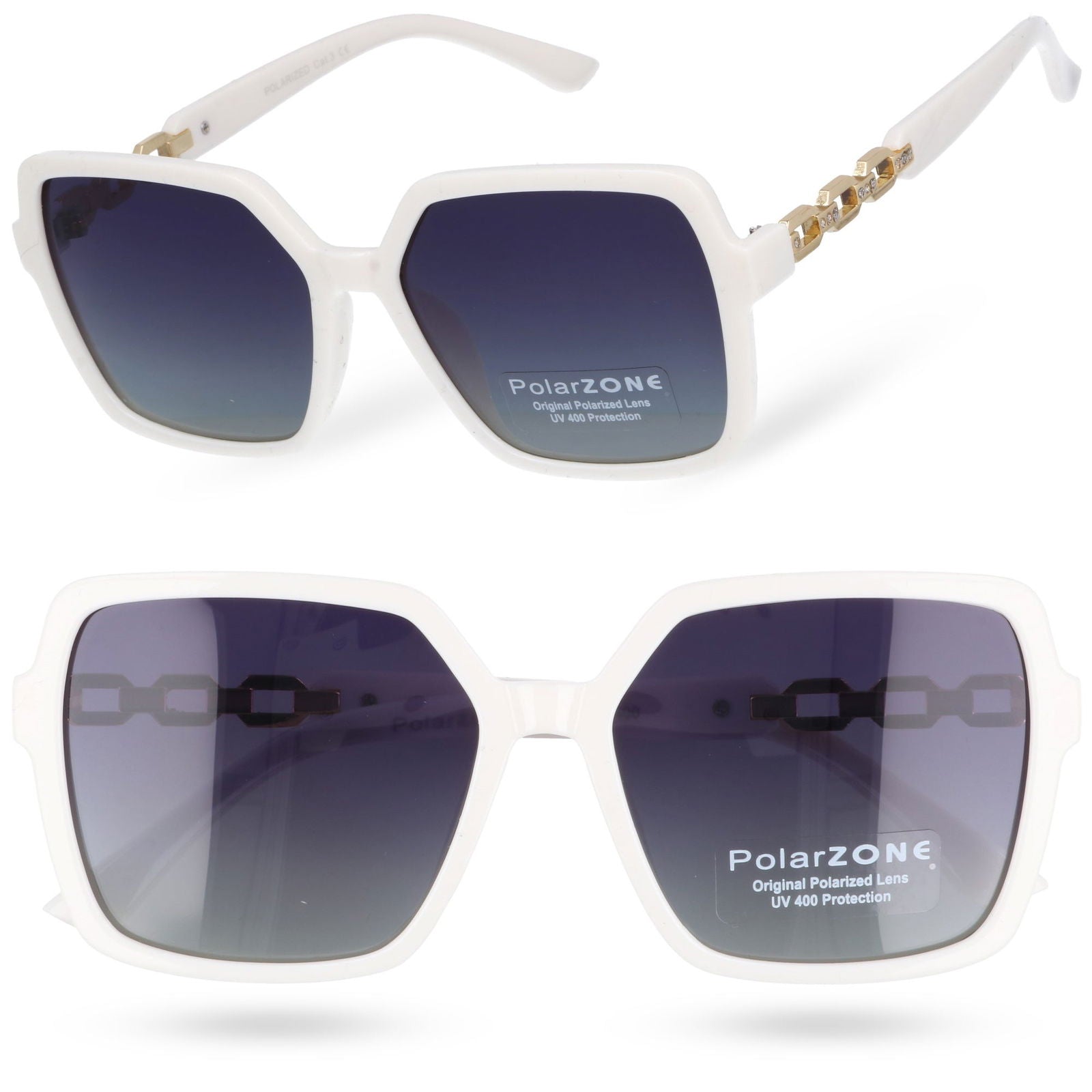 FEMININE FOCUS WHITE damskie białe okulary polaryzacyjne MORAMO