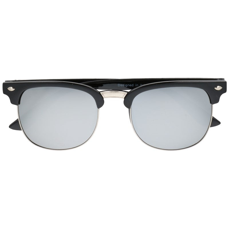 FINN srebrne okulary przeciwsłoneczne lustrzane unisex MORAMO