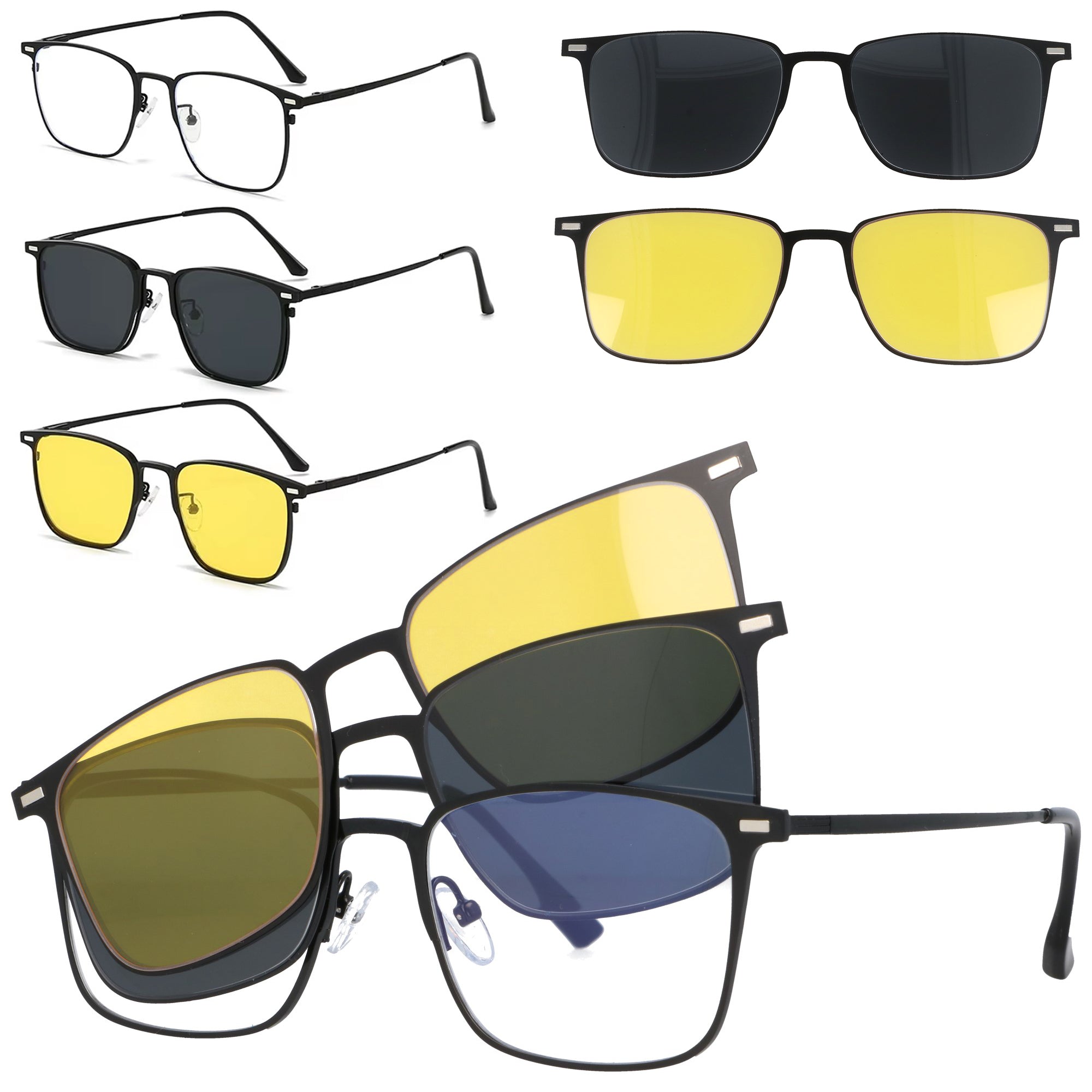 FLEXIVIEW czarne okulary oprawki korekcyjne clip on MORAMO